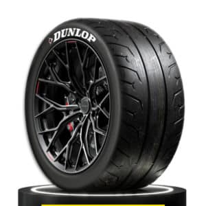Reifenaufkleber-Dunlop-weiss-4er