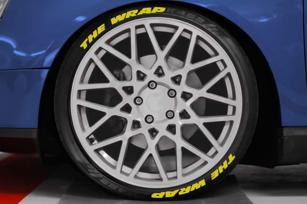 Gelb - Reifenaufkleber - Eigener Text -  - Individuelle  Reifenaufkleber und Reifenbeschriftung