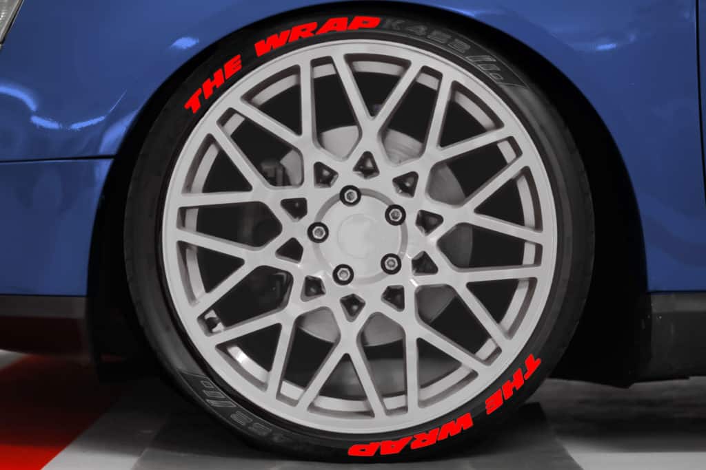 Reifenbeschriftung Wunschtext für 4 Reifen Sticker gestalte selbst  Aufkleber SET