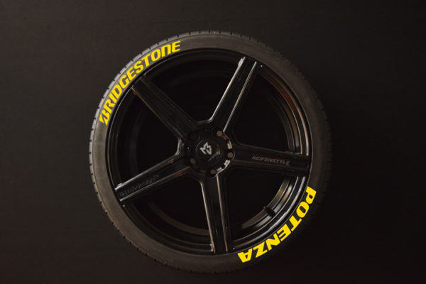 Reifenaufkleber-Bridgestone-Potenza-Gelb-8er